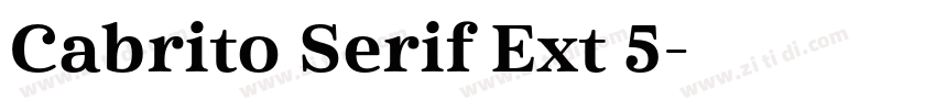 Cabrito Serif Ext 5字体转换